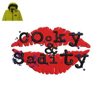 Cocky Sadity Embroidery logo for jackte .