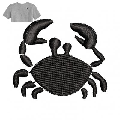 Giant Crab Embroidery logo for Polo Shirt .