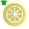Yellow Wheel Embroidery logo for Baby T-Shirt .