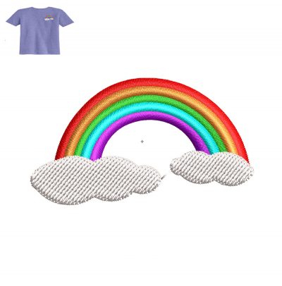 Little Rainbow Embroidery logo for Baby T- Shirt .