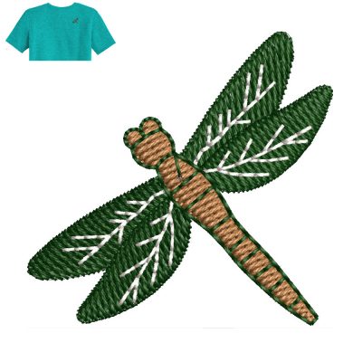 Best Dragonfly Embroidery logo for T- Shirt .