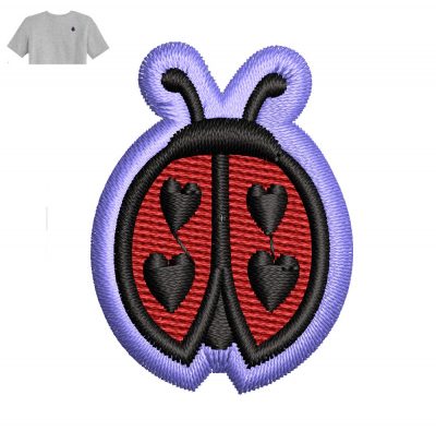 Best Ladybug Embroidery logo for T- Shirt .