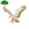 Eagle Bird Embroidery logo for Polo Shirt .