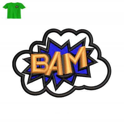 Bam Patch Embroidery logo for Baby T Shirt .