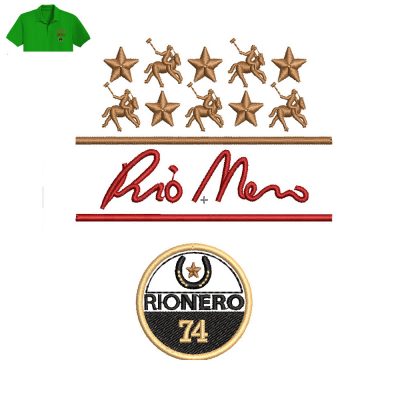 Rionero 74 Embroidery logo for Polo Shirt .