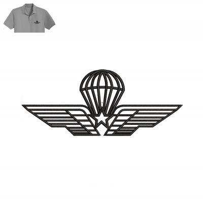 Italian Military Embroidery logo for Polo Shirt .