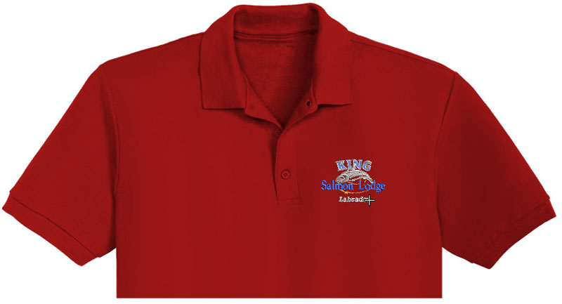 King Salmon fishes Embroidery logo for Polo Shirt .