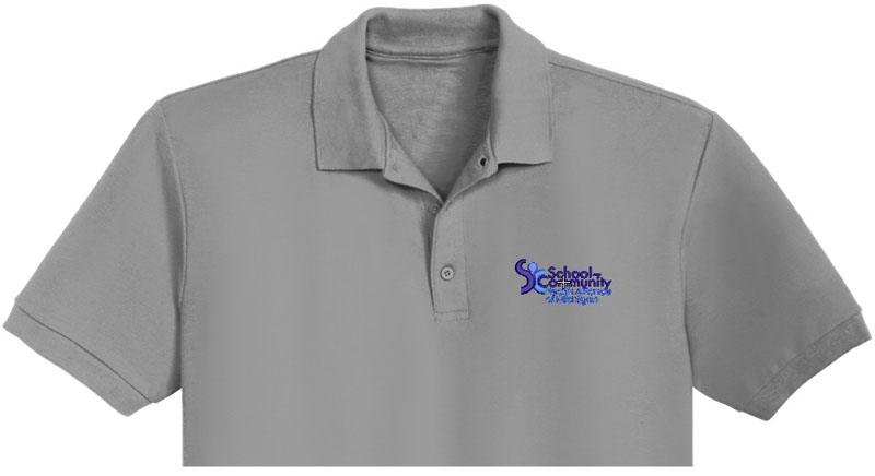 School Community Embroidery logo for Polo Shirt .