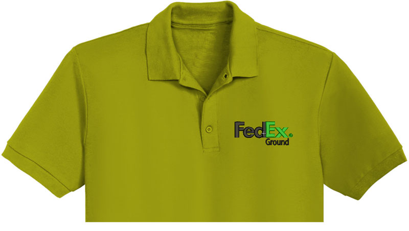 Fedex ground Embroidery Logo for Polo Shirt .