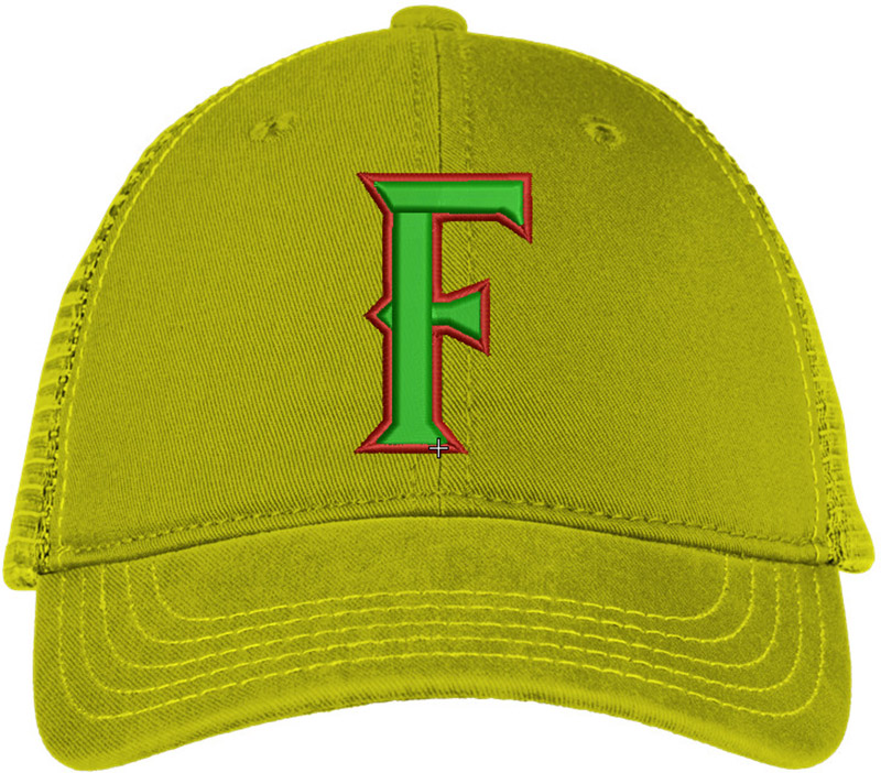 F 3dpuff Embroidery logo for Cap .