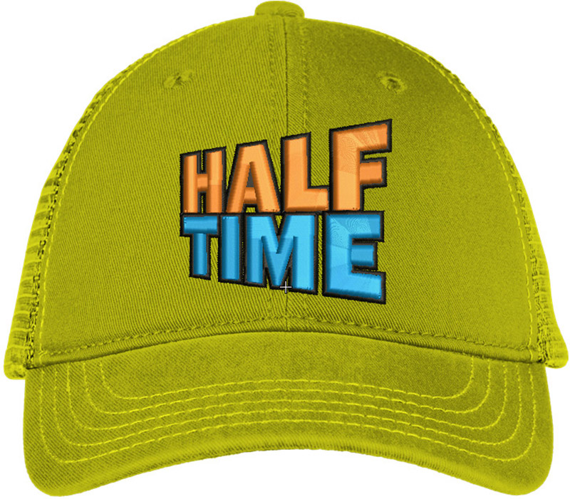 Half Time 3dpuff Embroidery logo for Cap.