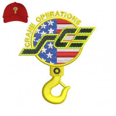 Crane Operations Embroidery logo for Cap .