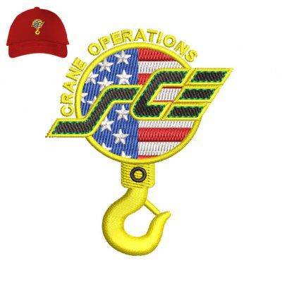 Crane Operations Embroidery logo for Cap .