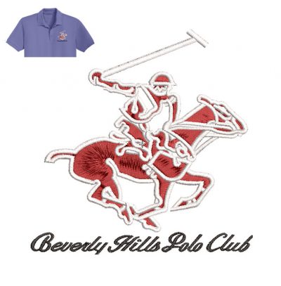 Polo Club Horse Embroidery logo for Polo Shirt .