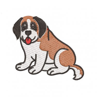 Beranard dog Embroidery logo .