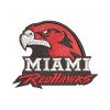 Miami Redhawks Bird Embroidery logo .