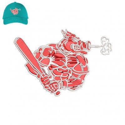 Fictional Character Pig Embroidery logo for Cap .