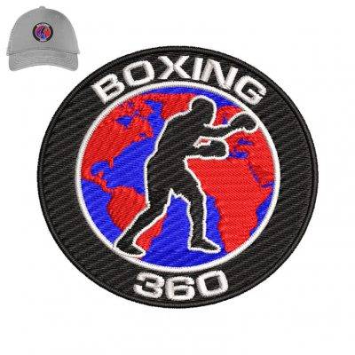 Boxing 360 Embroidery logo for Cap .