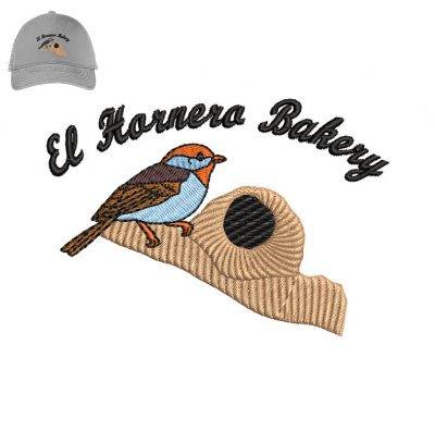 Bird Home Embroidery logo for Cap .