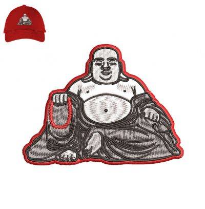 Laughing Buddha Embroidery logo for Cap .