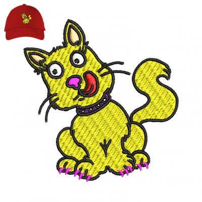 Best Cat Embroidery logo for Cap .