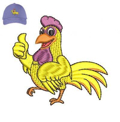 Chicken Like Embroidery logo for Cap .