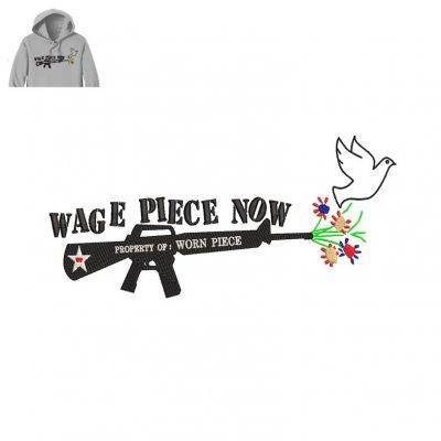 Wage piece gun Embroidery logo for Hoodie .