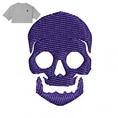 Skull Embroidery logo for t-Shirt .
