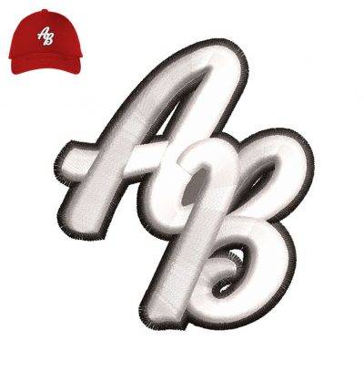 AB 3dpuff Embroidery logo for Cap .