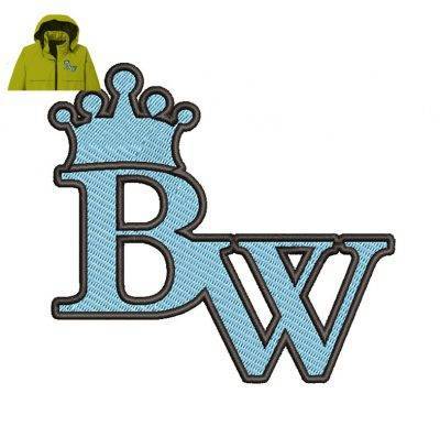 Bw Embroidery logo for Jacket .