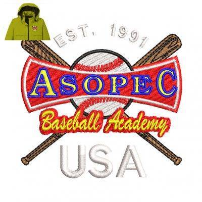 Asopec Usa Embroidery logo for Jacket .