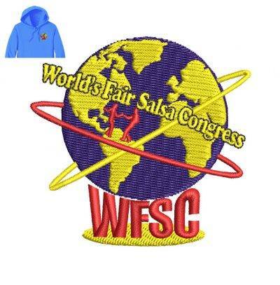 World Wfsc Embroidery logo for Hoodie .