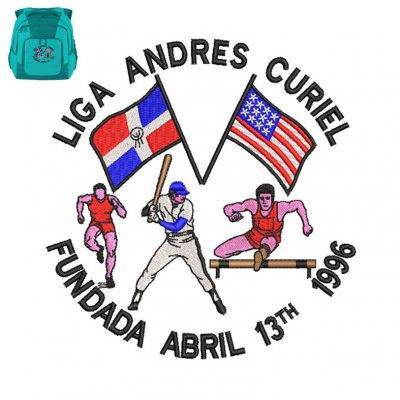 Liga Andres Games Embroidery logo for Bag .