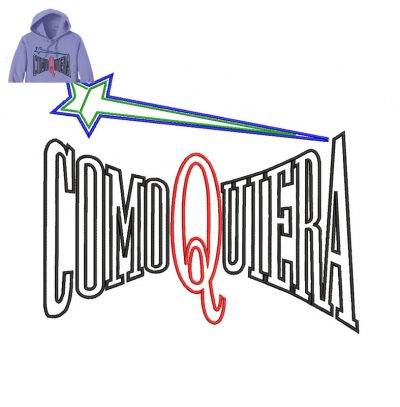 Best Comoquiera Embroidery logo for Hoodie .