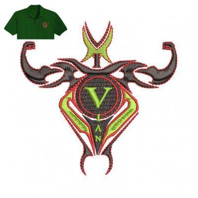 Best Vian Embroidery logo for Polo Shirt .