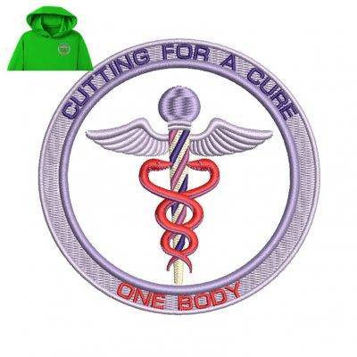 Army Medicine Embroidery logo for Hoodie .