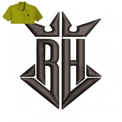 Best RH Embroidery logo for Polo Shirt .