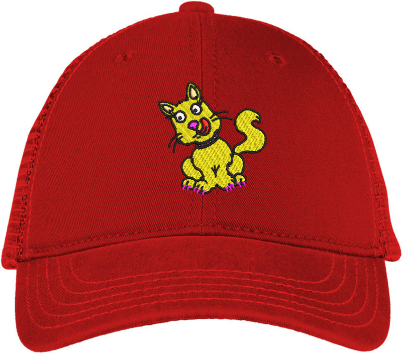 Best Cat Embroidery logo for Cap .