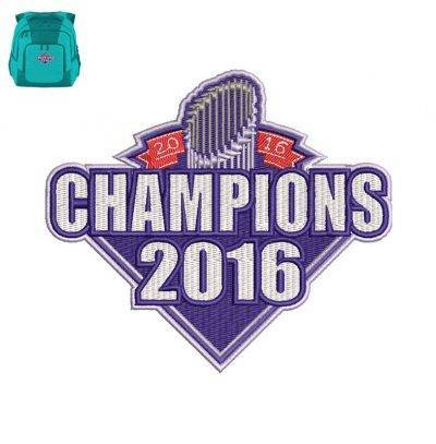 World Champions Trophy Embroidery logo for Bag .