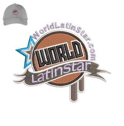 World Latinstar Embroidery logo for Cap .