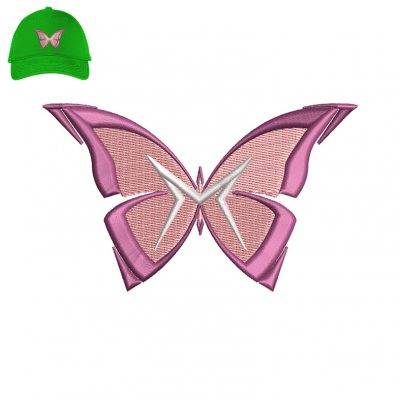 Butterfly 3Dpuff Embroidery logo for Cap .