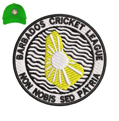 Barbados Cricket Embroidery logo for Cap .