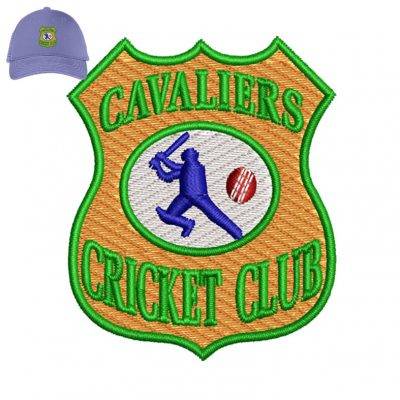 Cavaliers Cricket Embroidery logo for Cap .