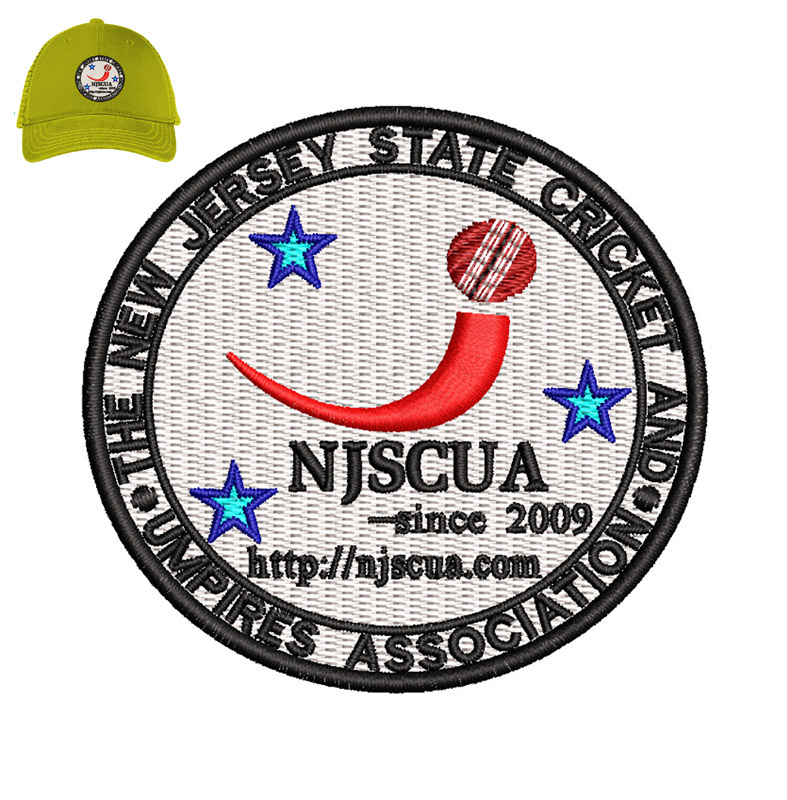New Jersey cricket Embroidery logo for Cap .