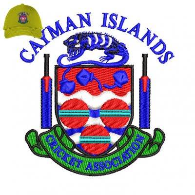 Cayman Islands Embroidery logo for Cap .