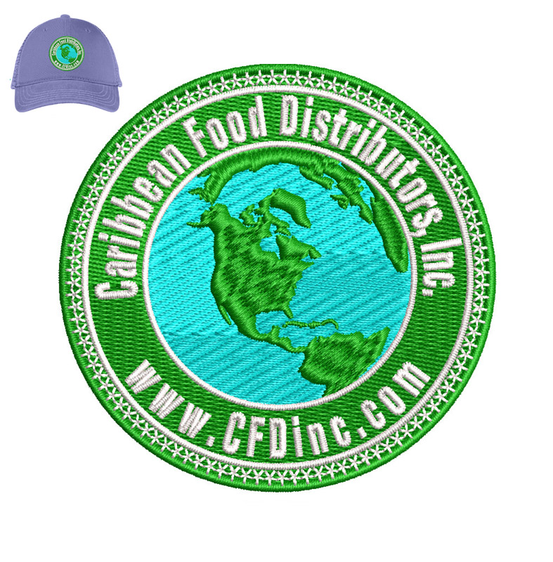 Caribbean Distributors Patch Embroidery logo for Cap .