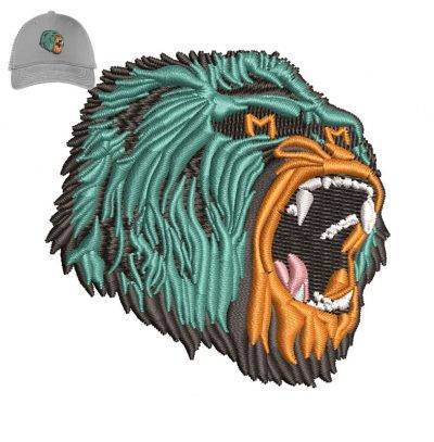 Gorilla Head Embroidery logo for Cap .