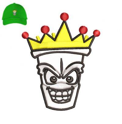 Trash King Embroidery logo for Cap .