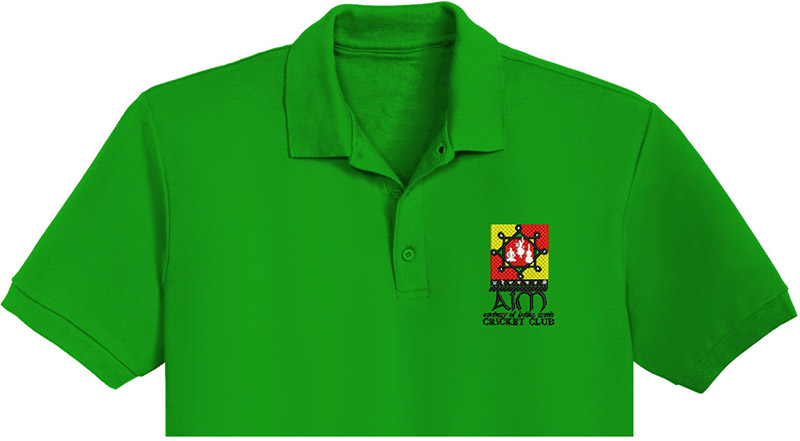 Cricket Club Embroidery logo for Polo Shirt .