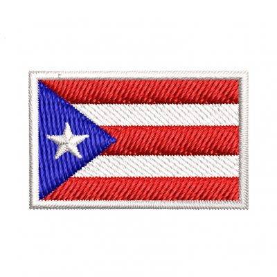 Puerto Rice Flag Embroidery logo .
